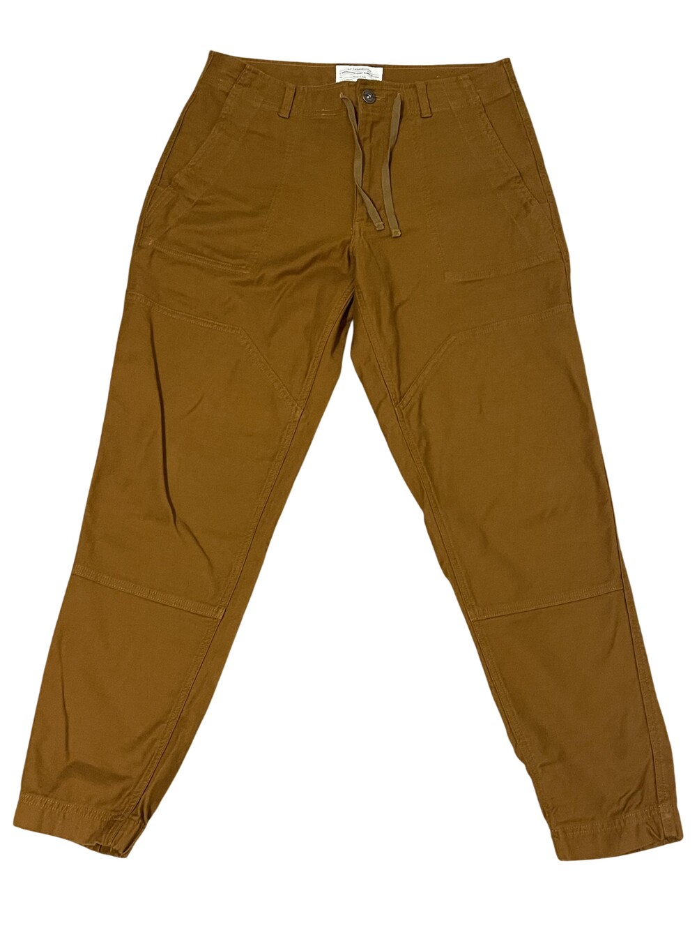 REI Cooperative Pants Mens 34x32 Brown Canvas Jogger Elastic Cuff Outdoor